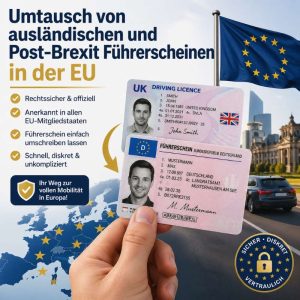 Umtausch von auslandischen und Post Brexit Fuhrerscheinen in der EU 300x300